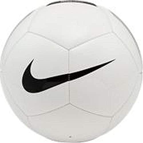 NIKE Pitch Team Soccer Ball Balones de fútbol de Entrenamiento, Unisex-Adult, White/Black, 5