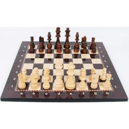 NLLeZ 1 Conjunto de ajedrez de Lujo Conjunto de Madera Ajedrez Medieval con Piezas de Tablero de ajedrez Tablero magnético Juego Figura Conjuntos Szachy Checker