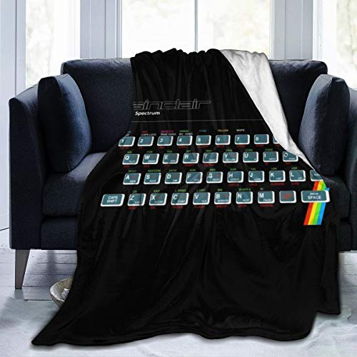 NUJSHF Sinclair Zx Spectrum consola de juegos de forro polar manta de franela ligera ultra suave cálida manta de cama apta para sofá