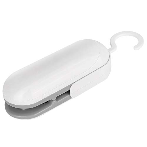 O-Kinee Mini Bag Sealer, Máquina de Sellado en Caliente portátil, Heat Sealer Machine, 2 in 1 Small Mini Portable Heat Sealer (Gris blanco)