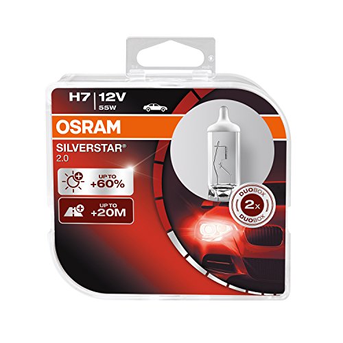 Osram 64210SV2-HCB Silverstar 2.0 H7 Lámpara Halógena de Faros, Duo