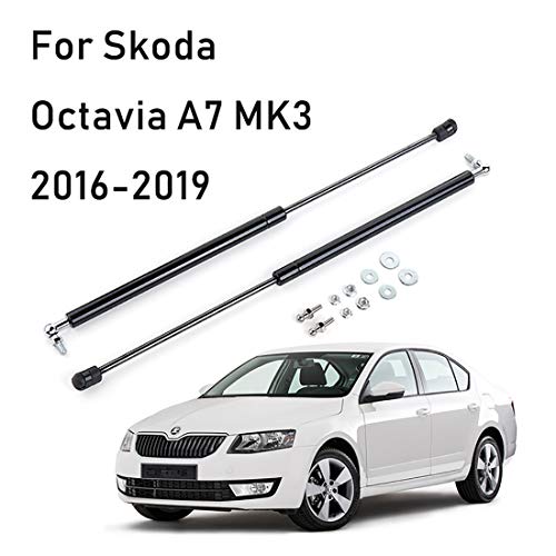 OYEFLY - Barras de techo para coche Octavia Sedán 2016 – 2019, muelle de gas negro, 2 unidades amortiguadores, soporte estable para capó