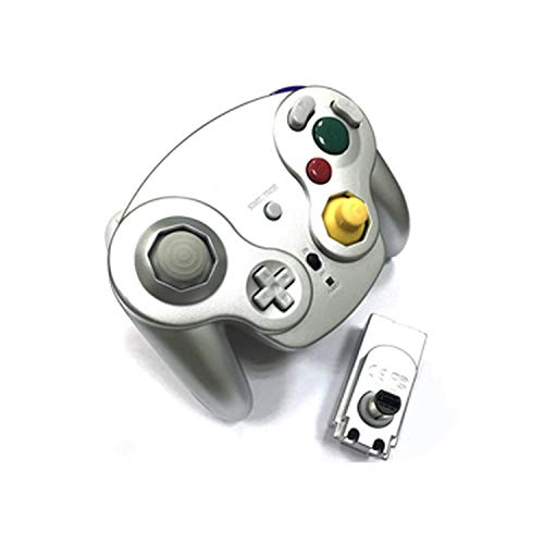 Pc Game Controller inalámbrico | Controlador inalámbrico de juegos de 2.4GHz para NGC Game Pad para Game-Cube para Wii Not Blue Tooth-Silver-