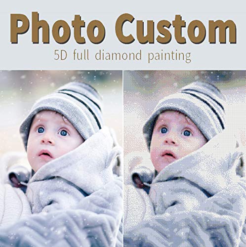 Pintura personalizada de diamante de encargo de la foto privada 5D kits de pintura de diamante para adultos taladro redondo completo DIY Rhinestone diamante artes fotos regalos artesanía 30x30cm