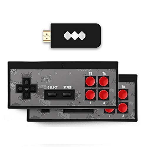 PITCHBLA Consola De Juegos Retro, Consola De Videojuegos 4K HDMI 568 Juegos Clásicos Incorporados, Mini Consola Retro Controlador De Gamepad Portátil USB