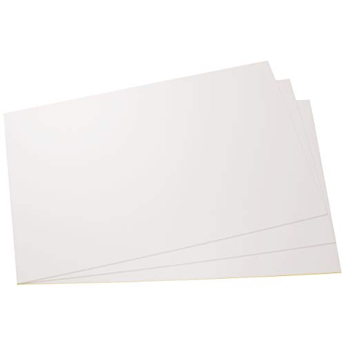 Placas de poliestireno placas PS placas blanco fuerte, rigido, duro plásticas para modelismo/manualidades en blanco, diferentes tamaños y cantidades, comprar 3 piezas, 297mm x 210mm x 2mm