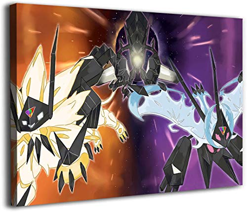 Pokemon Anime Cartoon Modern Canvas Print Artwork Printed on Canvas Wall Art for Home Office Decorations 24"x18", Stretched and Ready to Hang