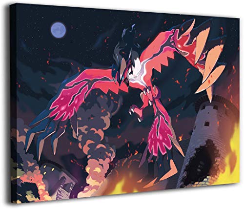 Pokemon Modern Canvas Print Artwork Printed on Canvas Wall Art for Home Office Decorations 24"x18", Stretched and Ready to Hang