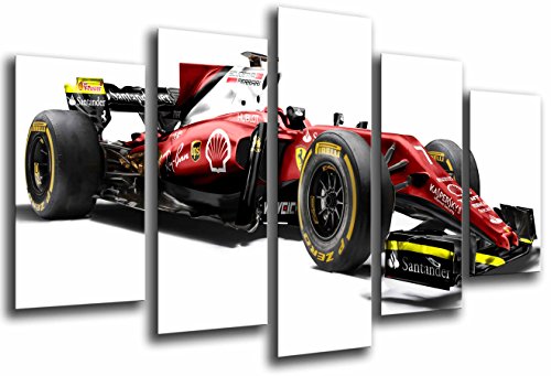 Poster Fotográfico Coche Ferrari Formula 1, Vettel y Raikkonen 2017 Tamaño total: 165 x 62 cm XXL