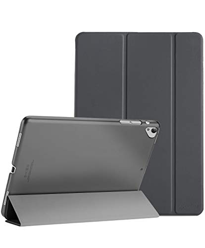 ProCase Funda Inteligente para iPad Pro 12.9" 2017/2015 (Modelo Viejo), Carcasa Folio Ligera y Delgada con Smart Cover/Reverso Translúcido/Soporte para Apple iPad Pro 12.9 1ª 2ª Generación –Plomo