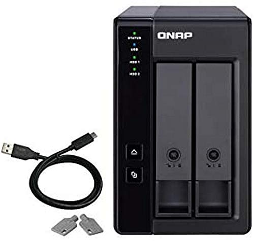 QNAP TR-002 - Caja de expansión Raid (USB 3.1, 2 bahías), Color Negro