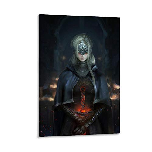 QWKM Póster de juego Dark Souls Fire Keeper 2 póster decorativo lienzo para pared, para sala de estar, dormitorio, 50 x 75 cm