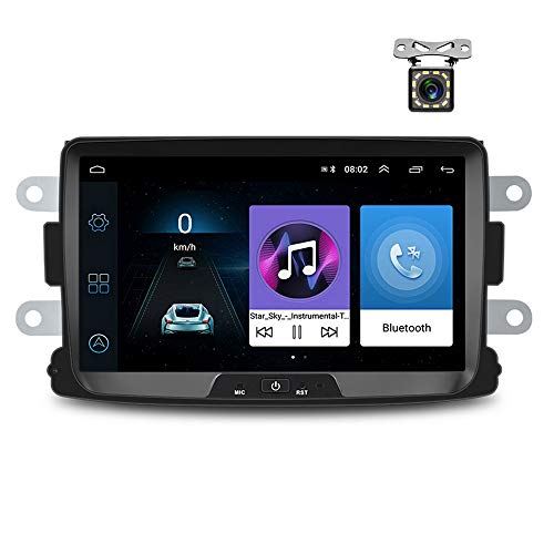 Radio de Coche Android para Renault Dacia GPS CAMECHO Pantalla Táctil Capacitiva de 8 Pulgadas Reproductor Estéreo de Coche WiFi Bluetooth FM USB Dual para Sandero Duster Logan Dokker