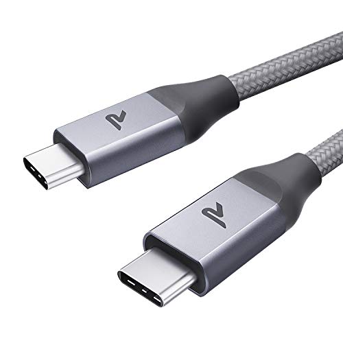 RAMPOW Cable USB C a USB C [20V/3A 60W] 2M Cable Tipo C a Tipo C con Power Delivery Compatible para Macbook Pro 2016/2017, ChromeBook Pixel/Pixel 2, Samsung S9/S8/Note 8, Nintendo Switch-Gris