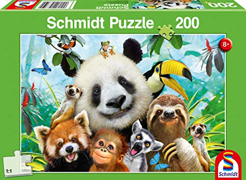 Schmidt Spiele- Simplemente, Animal, Puzzle Infantil, 200 Piezas, Color carbón (56359)