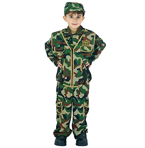 SEA HARE Disfraz de Soldado niño Soldado del ejército (S:4-6 años)