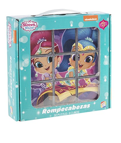 Shimmer and Shine Disney Rompecabezas de 9 Cubos, Multicolor, 23 x 21 x 6 cm (CEFA Toys 88246)