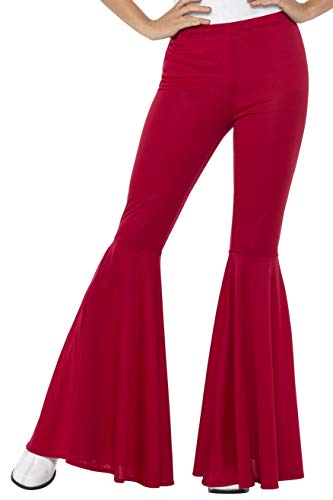 Smiffy'S 21472Sm Pantalones Acampanados Para Mujer, Rojo, S A M - Eu Tamaño 36-42 , color/modelo surtido