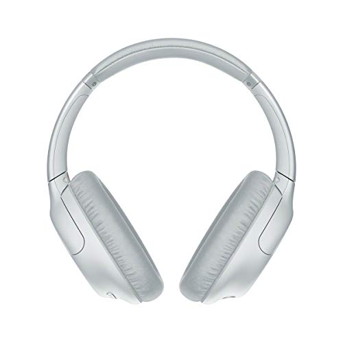 Sony WHCH710NL - Auriculares inalámbricos Noise Cancelling (Batería 35 h, Carga rápida, Llamadas Manos Libres, diseño Compacto Alrededor de la Oreja, óptimo para Trabajar en casa), Blanco, Adaptable