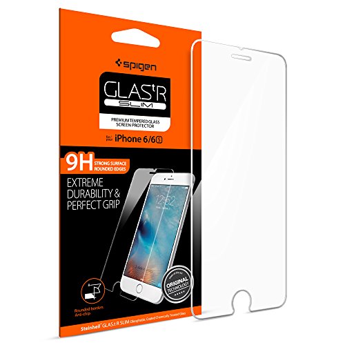 Spigen Protector Cristal Templado iPhone 6 / 6s, [Easy-Install alas] Cristal Templado, antiarañazos Ultra Claro más Duradero iPhone 6 / 6s Cristal Protector de Pantalla (SGP11588)