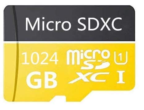 Tarjeta de memoria Micro SD con adaptador MicroSD de alta velocidad, clase 10, U1, A1, 512 GB/1024 GB para teléfono, tableta y PCs (1024 GB amarillo)