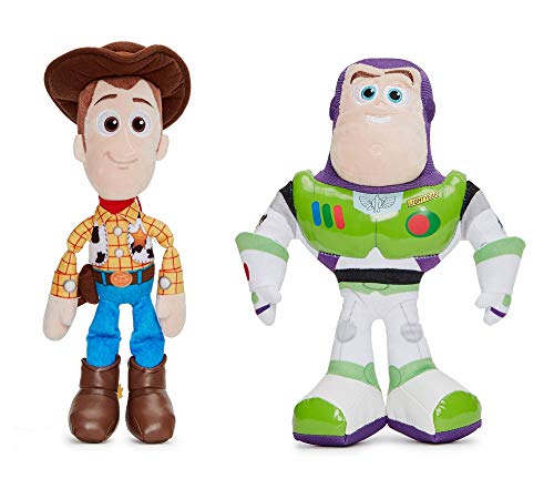 Toy Story - Pack 2 Peluches 11'80"/30cm Sheriff Woody, el Vaquero + Buzz Lightyear Calidad Super Soft