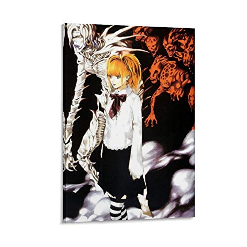 UWER Póster de Misa Death Note Oficial, arte en lienzo, impresión artística para pared, diseño moderno de la familia, 60 x 90 cm