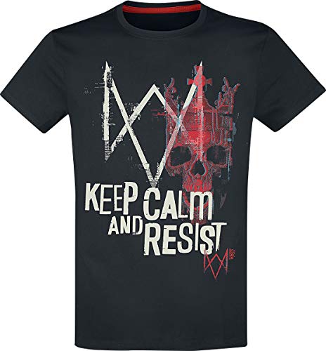 Watch Dogs T Shirt Legion Keep Calm and Resist Logo Nuevo Oficial De Los Hombres Size M