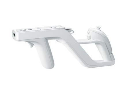 Wii Zapper - Pistolet gun fusil compatible Nintendo Wii - Blanco
