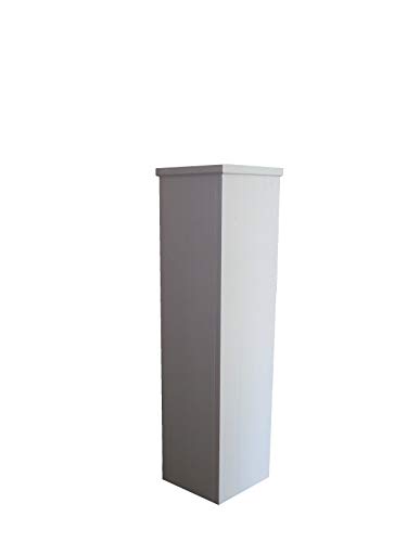 Wolkenstube, Columna decorativa blanca, columna decorativa (81 x 20 x 20 cm, madera)