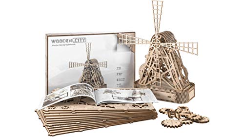 WOODEN.CITY Modelos Mecánicos Kits Mill Puzzle de Madera 3D