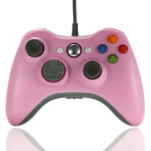 Xbox 360 Game Controller USB Wired Gamepad Game Joystick Joypad for Microsoft & Windows PC (Pink)