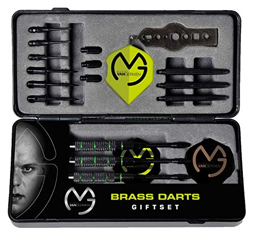 XQ Max Michael Van Gerwen Limited Edition – Juego de regalo de dardos – 3 dardos con piezas intercambiables en una práctica caja de almacenamiento