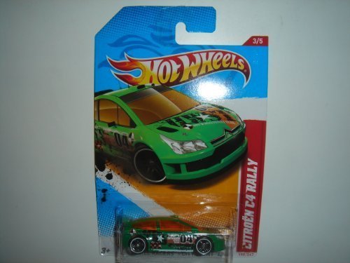 2012 Hot Wheels Thrill Racers - City Stunt '12 Citroen C4 Rally Green #198/247 by Mattel