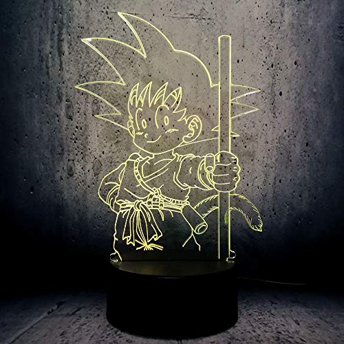 3D Light Goku Year LED Night Light USB Vision Panel de acrílico Light Dragon Ball Z Night Light Child Gift