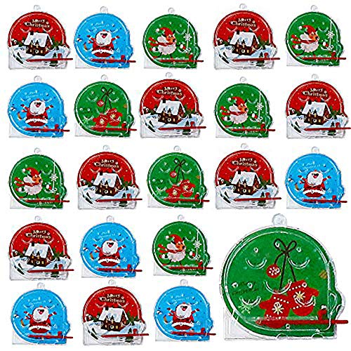 50 Mini Juguetes Navideños de Pinball para Niños| Colores Vibrantes y 5 Diseños Festivos| Calendario Adviento y Relleno de Calcetines de Navidad, Piñata, Premios, Sorpresas, Regalos para Infantiles.