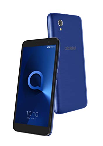 Alcatel 1 - Smartphone de 5" (Quad-Core 1.28 MT6739, RAM de 1 GB, memoria de 8 GB, cámara de 5 MP, Android 8.0 GO), azul metálico