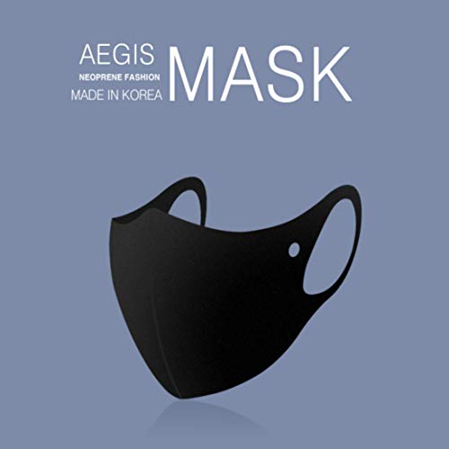 Ask Spain - Aegis Neoprene Mask - mascarilla Kpop Mask - Stock en España Envío inmediato - Microfibra y spandex Creora® - Reutilizable y lavable (M, Gris)