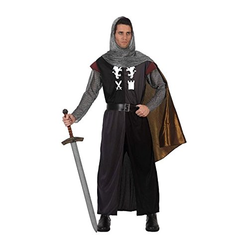 Atosa-12365 Disfraz Caballero Cruzadas, color negro, Xl (12365)