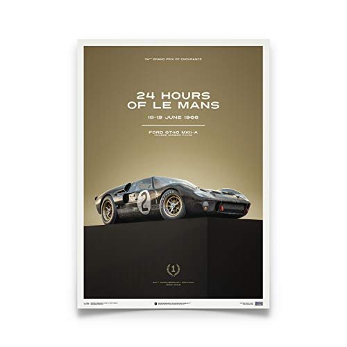 Automobilist | Ford GT40 - Negro - 24h Le Mans - 1966 - Limited cartel | Estándar Tamaño del cartel
