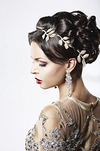 Banda elástica Cadena de pelo pelo de la venda del pelo del tocado de la joyería en oro del MyBeautyworld24 marca