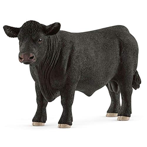Bull Toy - Figura De Juguete De Toro Negro De 5.5 Pulgadas Figuras De PVC De La Vida Salvaje, El Mejor Regalo Para Navidad, Regalo Realmente Divertido Para Niños, 14x4.5x7cm