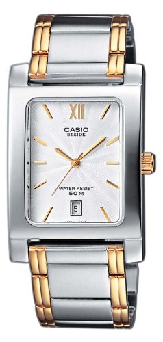 Casio BEM-100SG-7AVEF - Reloj analógico de Cuarzo para Mujer con Correa de Acero Inoxidable, Color Negro