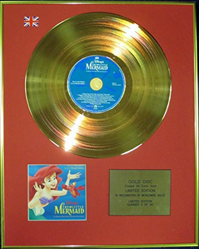 Century Music Awards The Little Mermaid - Disco de oro recubierto de 24 quilates edición Ltd - Banda sonora original