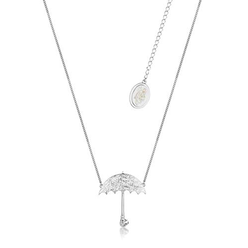 Couture Kingdom Disney Collection - Collar de Mary Poppins chapado en oro blanco con cristales de Swarovski