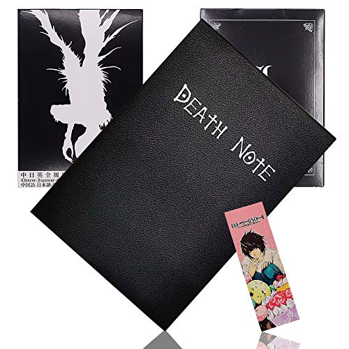 Cuaderno Death Note-JPYZ Cuaderno Ligero Death Note, Revista de Escritura de Anime para Papelería Escolar，Marcadores aleatorios