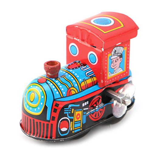 Dabixx Juguetes de Cuerda de Tren de Vapor, Retro Steam Train Reminiscence Niños Vintage Lata Juguete Clockwork Juguetes Regalo