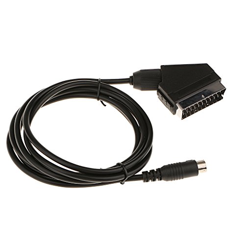 Dolity Señal de Cable de Audio y Video Conector DIN de 1,8 m RGB Scart de 9 m para Sega Saturn