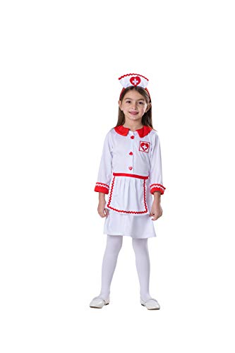Dress Up America Disfraz de Enfermera de la Cruz Roja para niños Lindos, Talla 4-6 años (Cintura: 71-76, Altura: 99-114 cm) (549-S)