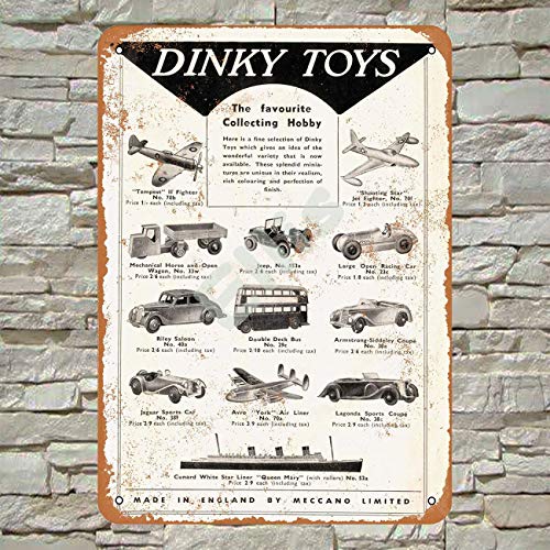 Ellis 1947 Dinky Toys - Placa metálica para Pared, diseño Retro Vintage